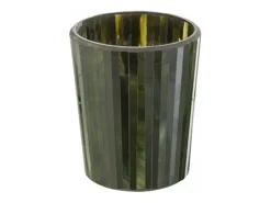 Vela perfumada 50H en tarro de vidrio verde 12.5x12.5x15.5 cm