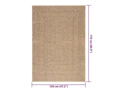 Veno Alfombra ZIZUR apariencia de yute interior y exterior 140x200cm
