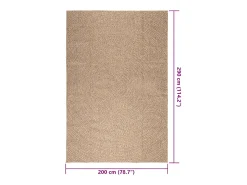 Veno Alfombra ZIZUR apariencia de yute interior y exterior 200x290cm