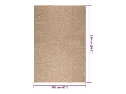Veno Alfombra ZIZUR apariencia de yute interior y exterior 160x230 cm