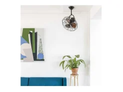 Ventilador Ac Keiki Marron Controlador Pared 3 Velocidades Faro