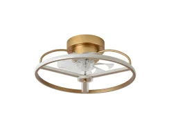 Ventilador Dc Anuska Blanco Dorado Led 6 Velocidades 3 Colores