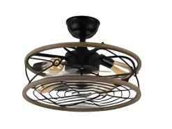Ventilador Dc Arcadia Negro E27 Con Mando A Distancia