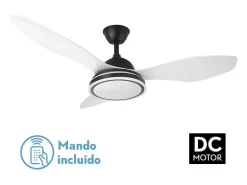 Ventilador Dc Datoo Negro Led 48w Tres Temperaturas Regulables