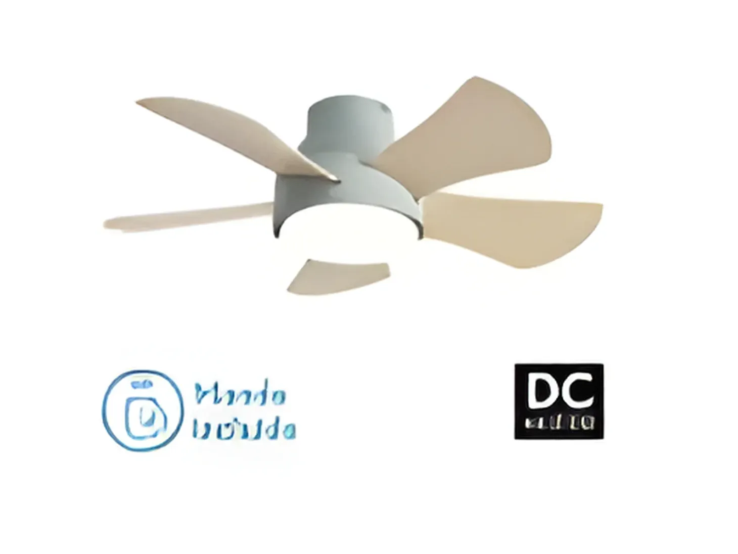 Ventilador Dc Gregario Verde Led 25w Cct Y Control Remoto