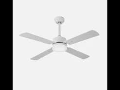 Ventilador Dc Hupe Blanco Led Cct Regulable Y Control Remoto