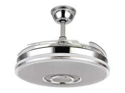 Ventilador Dc Noto Cromo Led Con Altavoz Y Conectividad Bluetooth