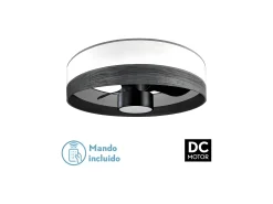 Ventilador Dc Olga Blanco Negro Led Memoria Color Temperatura Regulable