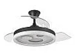 Ventilador Dc Turia Negro Led 72w 3 Temperaturas