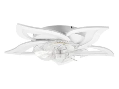 Ventilador de techo LED NETTLIFE con iluminación, 48 W, control remoto, regulable, 3 temperaturas de color, temporizador de 6 velocidades, blanco