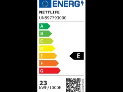 Ventilador de Techo NETTLIFE con Iluminación Silencioso Regulable LED 23W Negro Ventiladores de Techo de 125CM con Luz Temporizador de 6 Velocidades