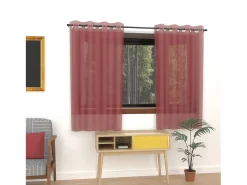 Visillo con ojales 135x180 cm ALIX rojo