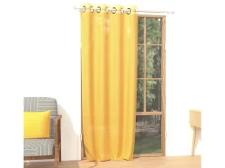 Visillo con ojales 135x250 cm ALIX amarillo radiante, por Soleil d'ocre