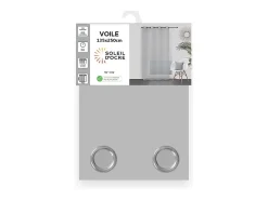 Visillo con ojales 135x250 cm DOLLY gris claro, por Soleil d'Ocre