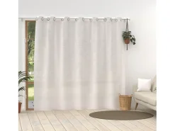 Visillo de lino con ojales 280x250 cm LINO blanco