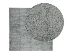 Vito Alfombra de pelo largo moderna verde 160x160 cm
