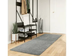 Vito Alfombra peluda de pelo largo moderna PAMPLONA verde 80x250 cm