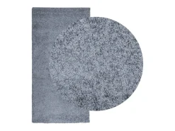 Vito Alfombra peluda de pelo largo moderna PAMPLONA azul 100x200 cm