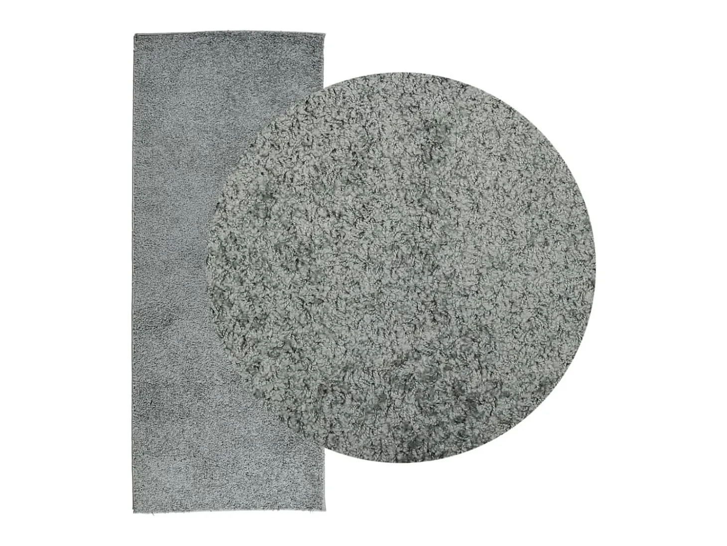 Vito Alfombra peluda de pelo largo moderna PAMPLONA verde 80x200 cm
