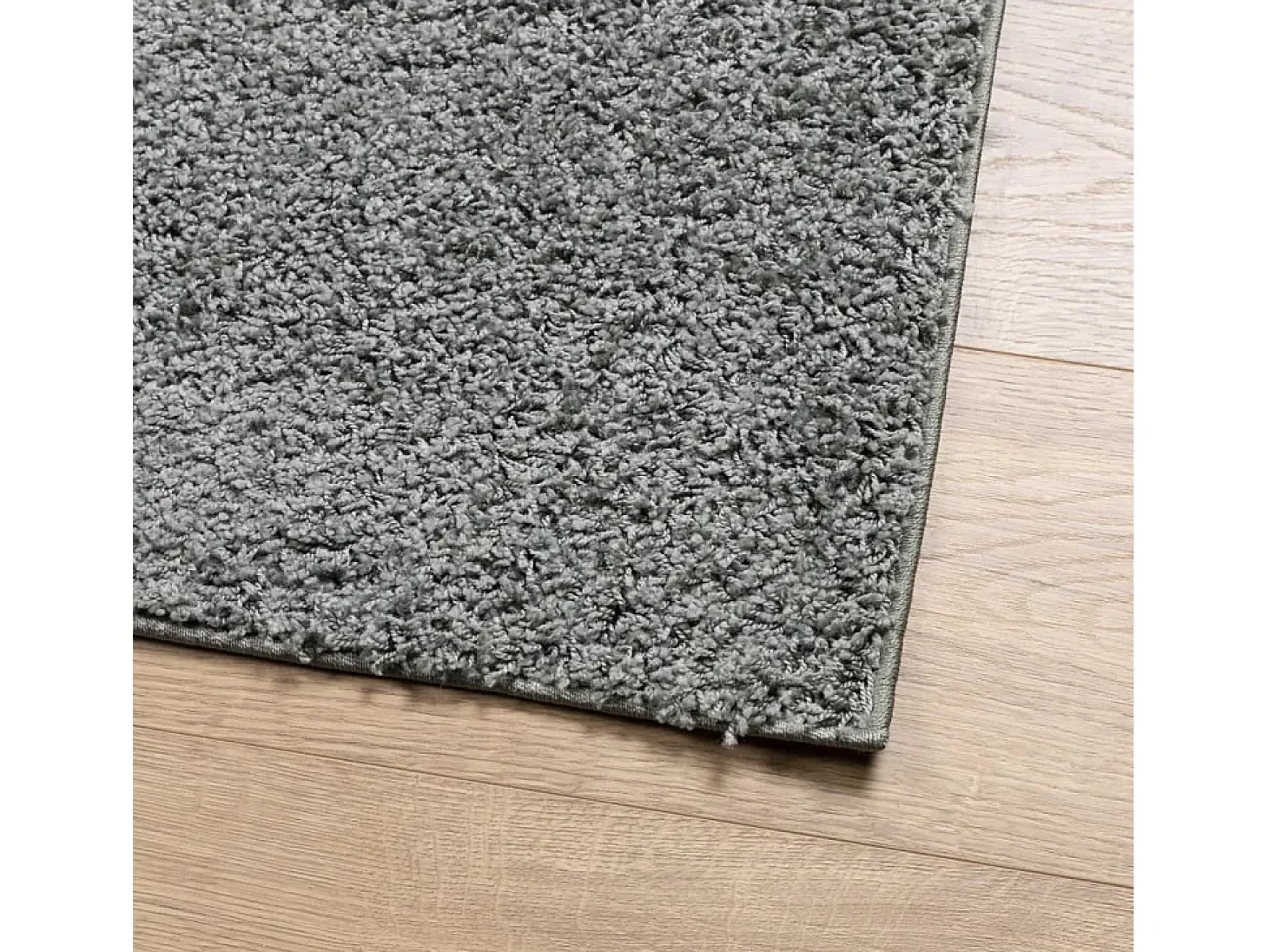 Vito Alfombra peluda de pelo largo moderna PAMPLONA verde 80x200 cm