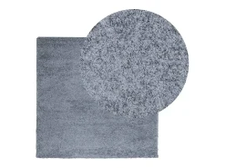 Vito Alfombra peluda de pelo largo moderna PAMPLONA azul 120x120 cm