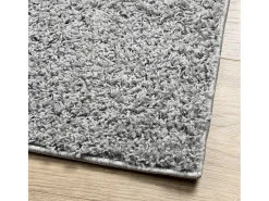 Vito Alfombra peluda de pelo largo moderna PAMPLONA gris 80x250 cm