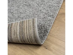 Vito Alfombra peluda de pelo largo moderna PAMPLONA gris 80x250 cm