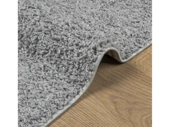 Vito Alfombra peluda de pelo largo moderna PAMPLONA gris 80x250 cm