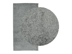 Vito Alfombra peluda de pelo largo moderna PAMPLONA verde 80x150 cm