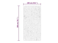 Vito Alfombra peluda de pelo largo moderna PAMPLONA dorado 100x200cm