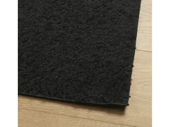Vito Alfombra peluda de pelo largo moderna PAMPLONA negra 140x200 cm