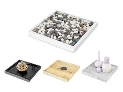 Vladon Cuenco decorativo Maya, moderno Plato decorativo cuadrado, (20 x 1,8 x 20 cm)