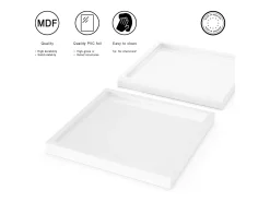 Vladon Cuenco decorativo Maya, moderno Plato decorativo cuadrado, Roble natural, Juego de 2 (20 x 1,8 x 20 cm)