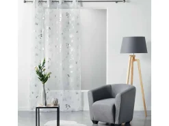 Voile estampado metalizado
