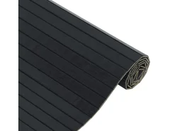 Wakil Alfombra rectangular bambú negro 100x200 cm