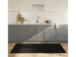 Wakil Alfombra rectangular bambú negro 100x200 cm