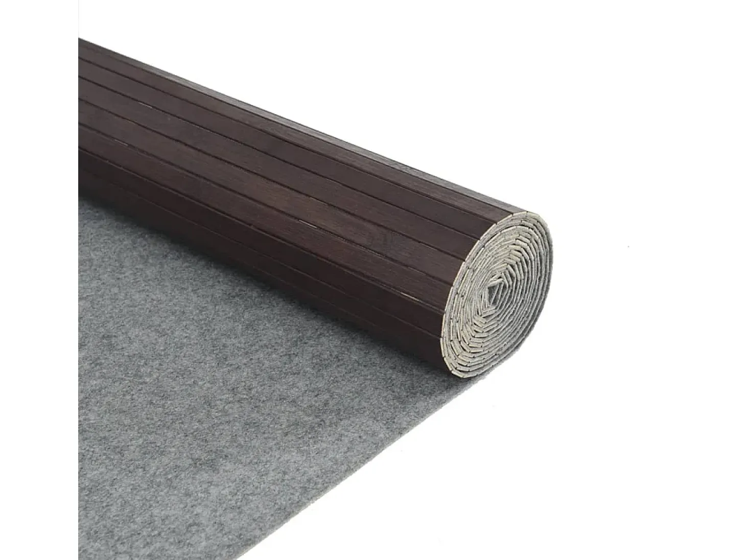 Wakil Alfombra rectangular bambú marrón oscuro 80x300 cm