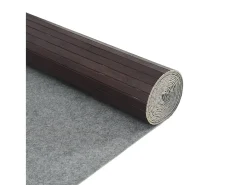 Wakil Alfombra rectangular bambú marrón oscuro 80x500 cm
