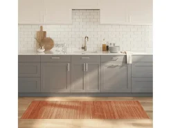 Wakil Alfombra rectangular bambú marrón 80x200 cm