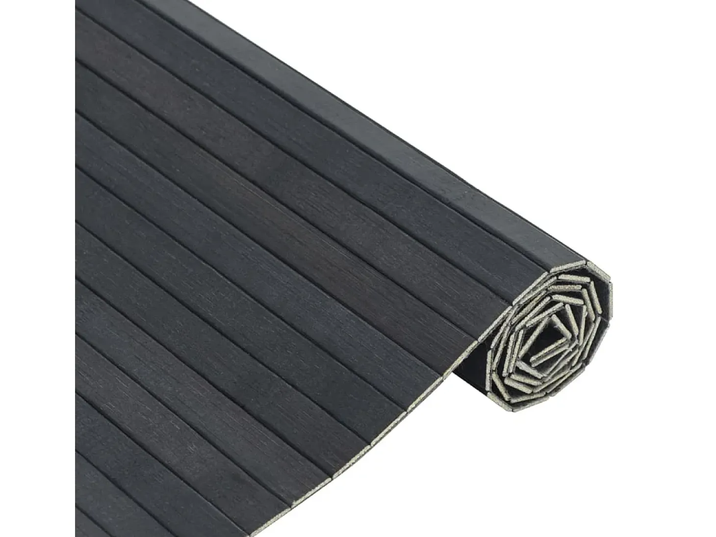 Wakil Alfombra rectangular bambú gris 100x400 cm