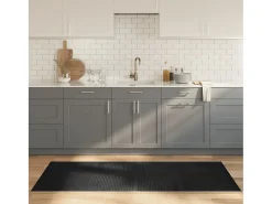 Wakil Alfombra rectangular bambú gris 80x200 cm