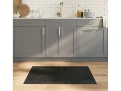 Wakil Alfombra rectangular bambú negro 70x100 cm