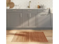 Wakil Alfombra rectangular bambú marrón 80x100 cm