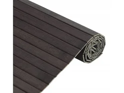 Wakil Alfombra rectangular bambú marrón oscuro 60x300 cm