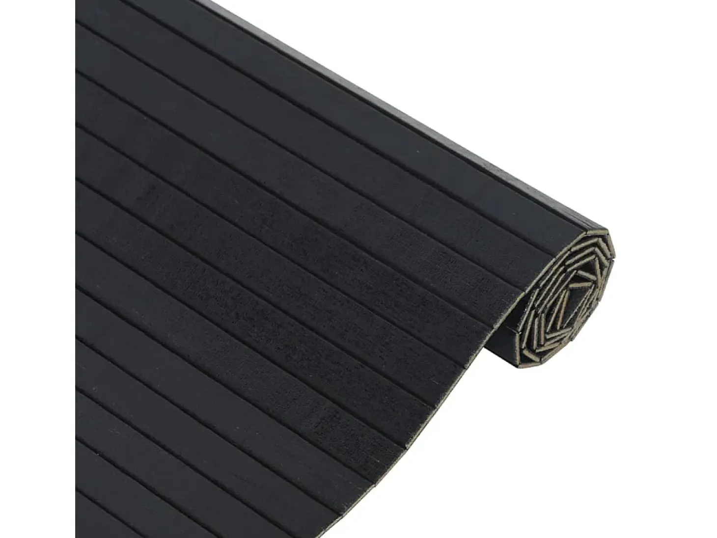 Wakil Alfombra rectangular bambú negro 70x200 cm
