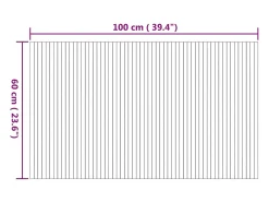 Wakil Alfombra rectangular bambú color natural 60x100 cm