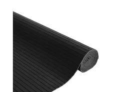 Wakil Alfombra rectangular bambú negro 80x100 cm