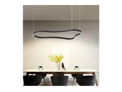 WAVES-1 SP, Colgante de metal negro, Ideal Lux