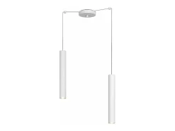 Xena Sospensione 2 Luci Spostabile Bianco Con Cavo Cm.250