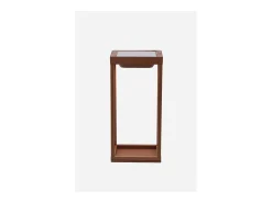 Zafferano - Farol solar para el hogar de 2 LED, 37,3 cm, lámpara de pared y mesa de 2 W con batería y sensor crepuscular, color blanco